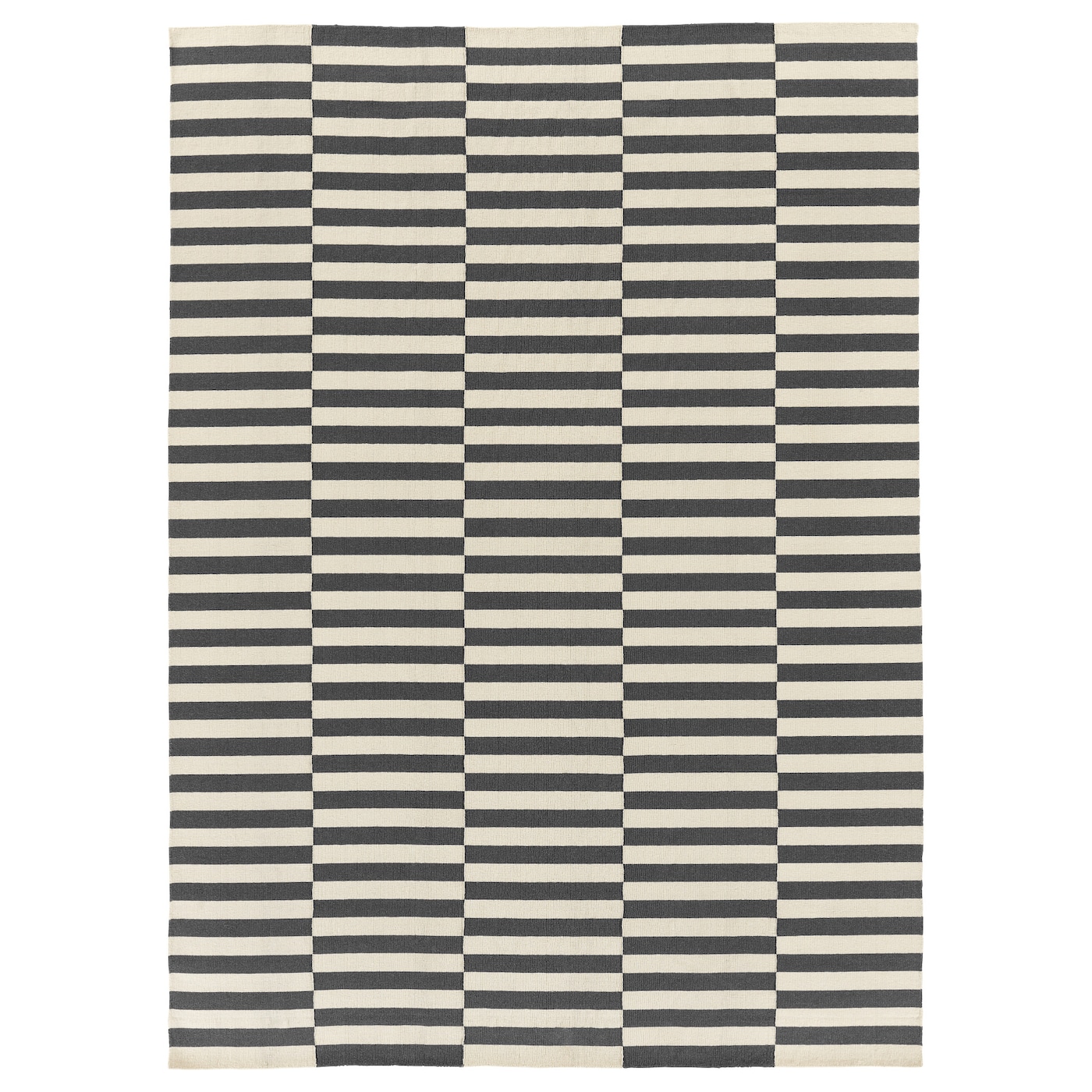 IKEA STOCKHOLM 2017 dywan tkany na płasko, wykonano ręcznie/w paski szary, 250x350 cm