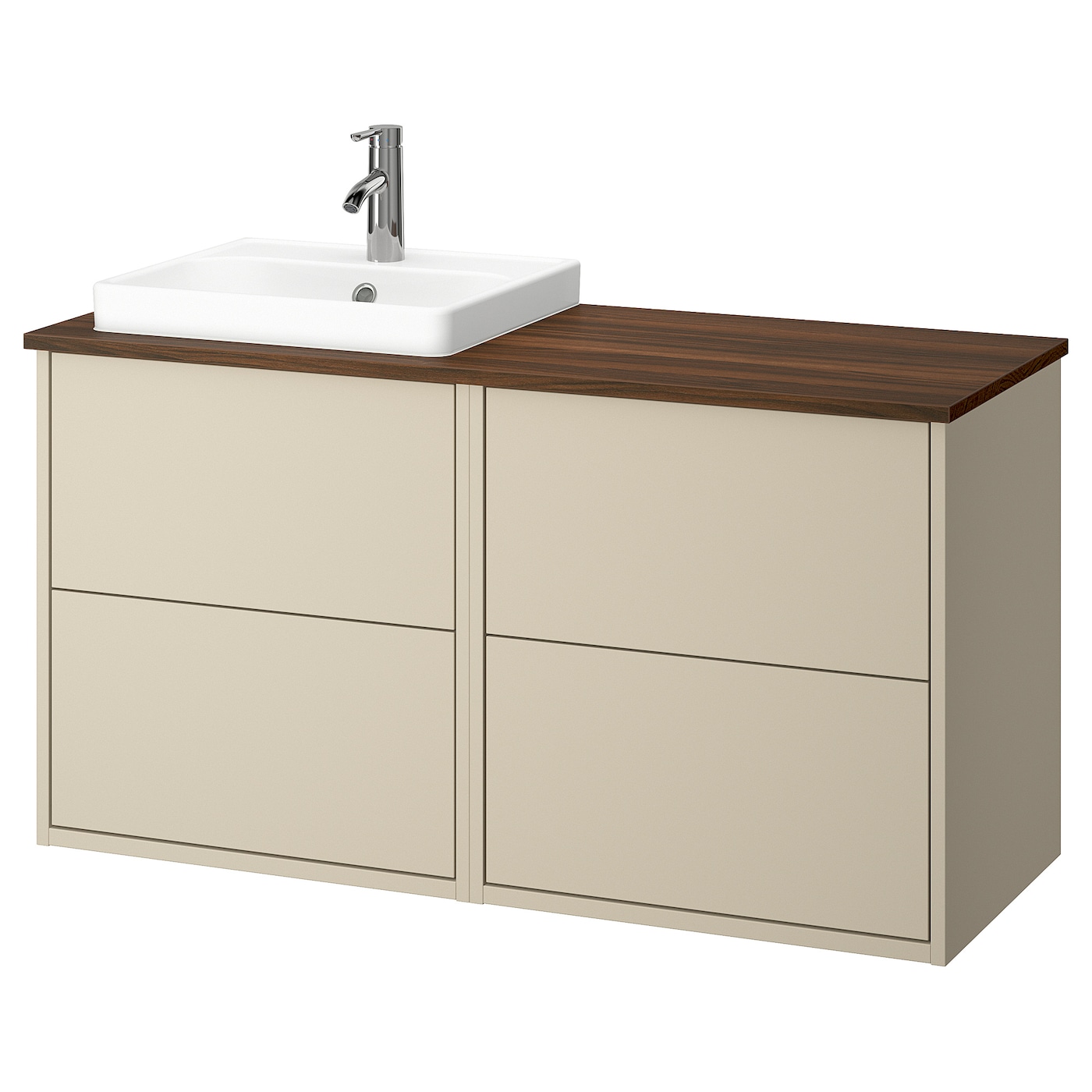IKEA HAVBÄCK / ORRSJÖN szafka pod umyw/umywalka/bateria, beżowy, 122x49x71 cm
