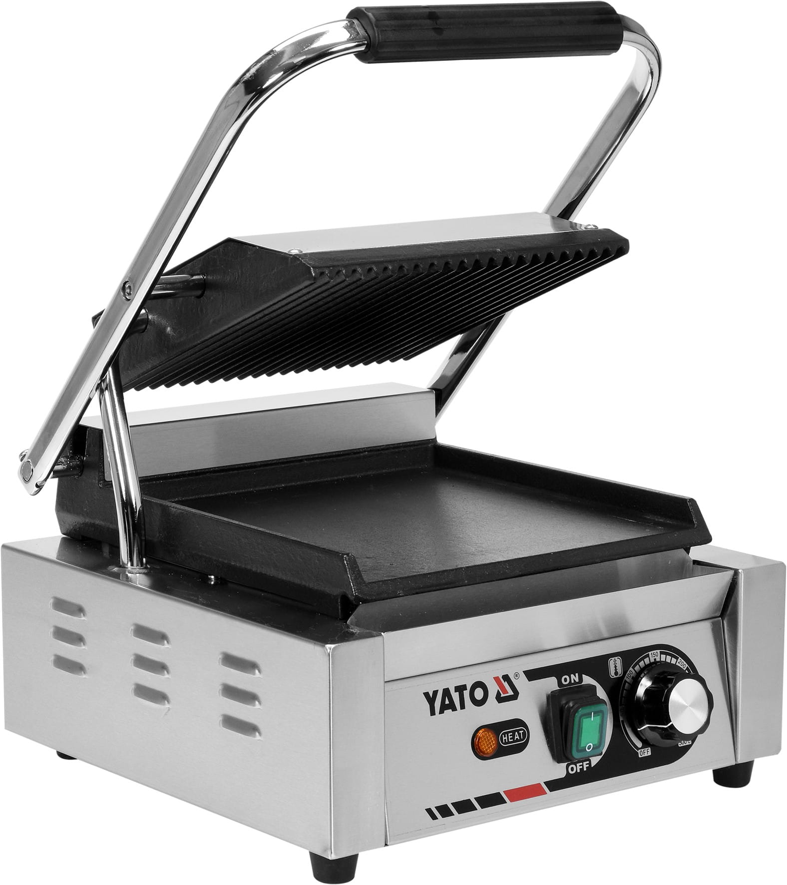 Grill kontaktowy pojedynczy gładko-ryflowany 1800 W