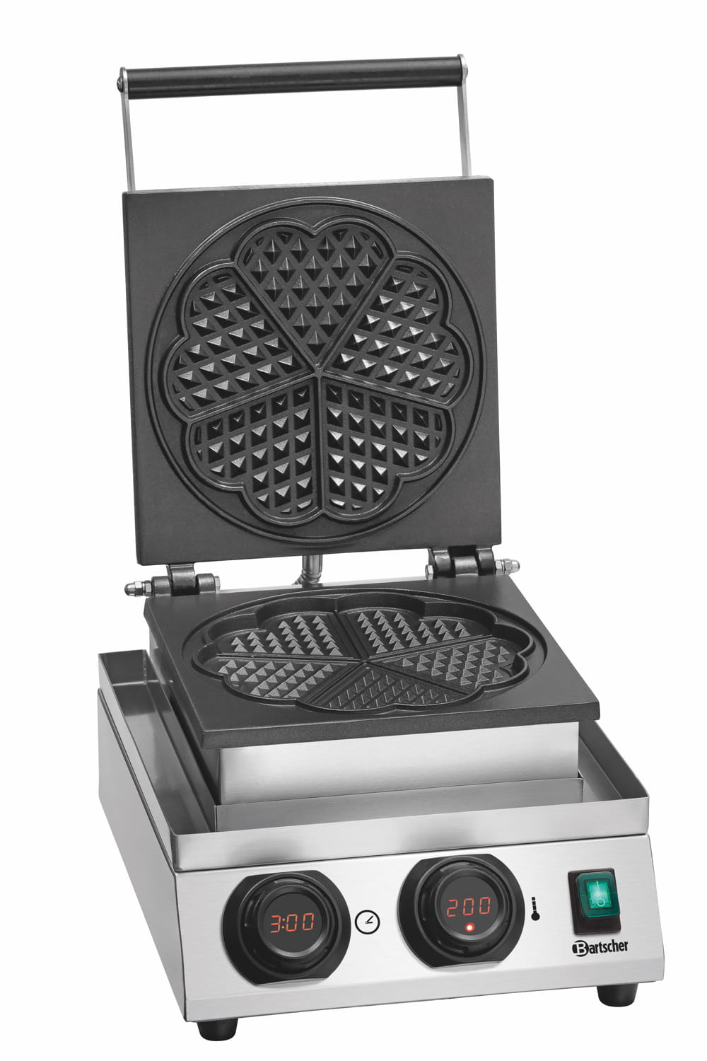 Gofrownica aluminiowa, gofry serca, timer Bartscher