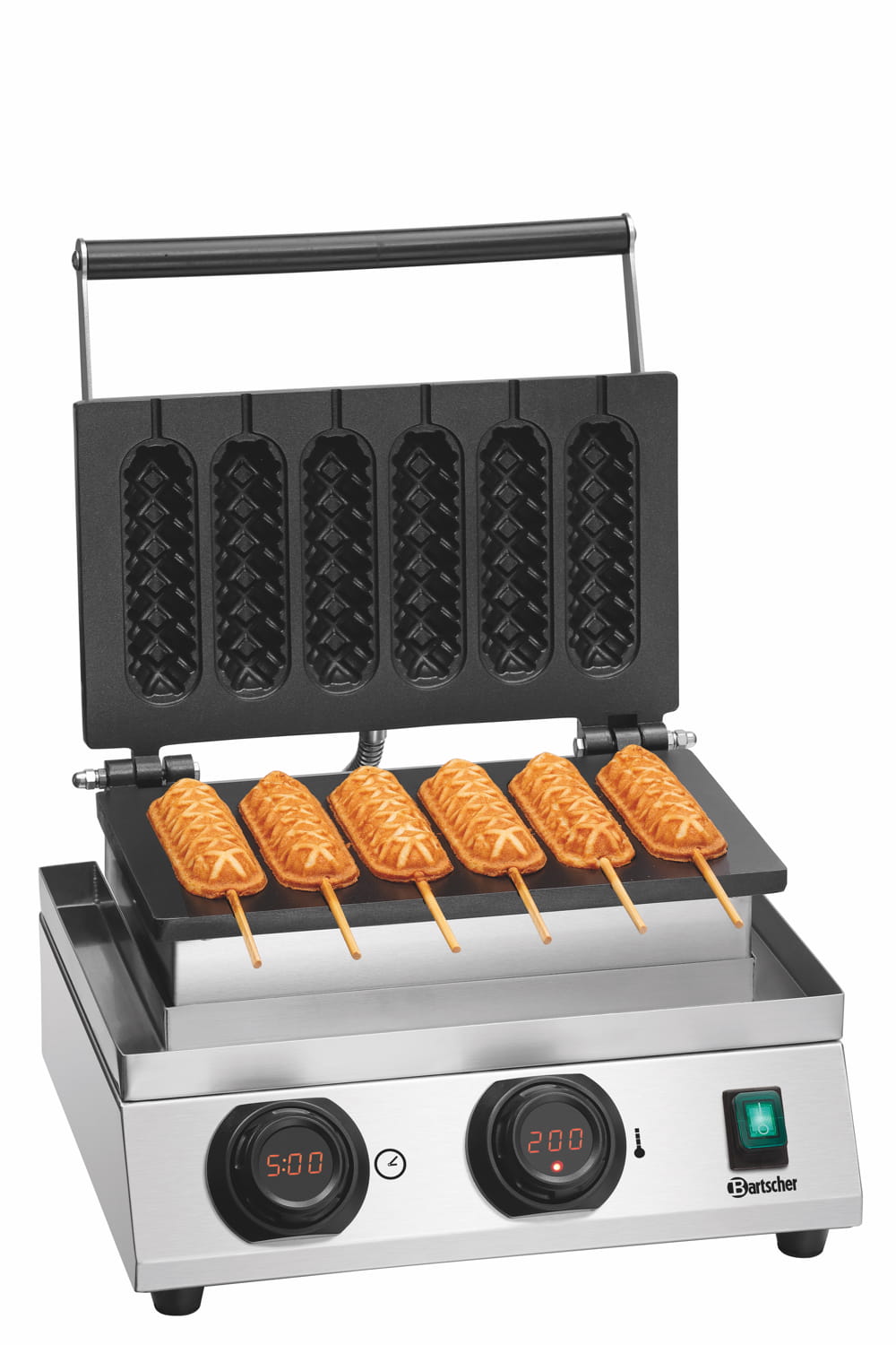Gofrownica aluminiowa, gofry lizaki okrągłe, timer Bartscher