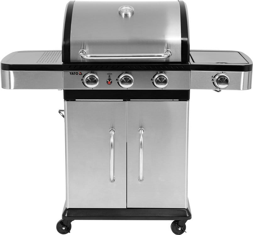 Grill gazowy z szafką i pokrywą 3 palniki + palnik pomocniczy