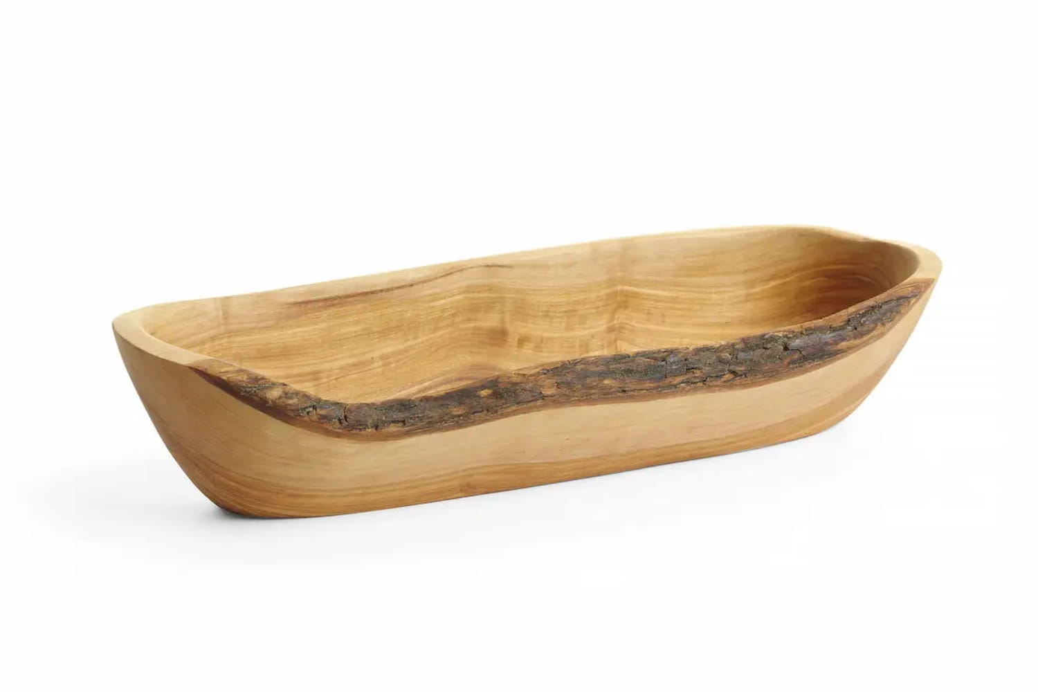 Podłużna miska na przekąski 30 x 9,5 x 6 cm z drewna oliwnego | 505342