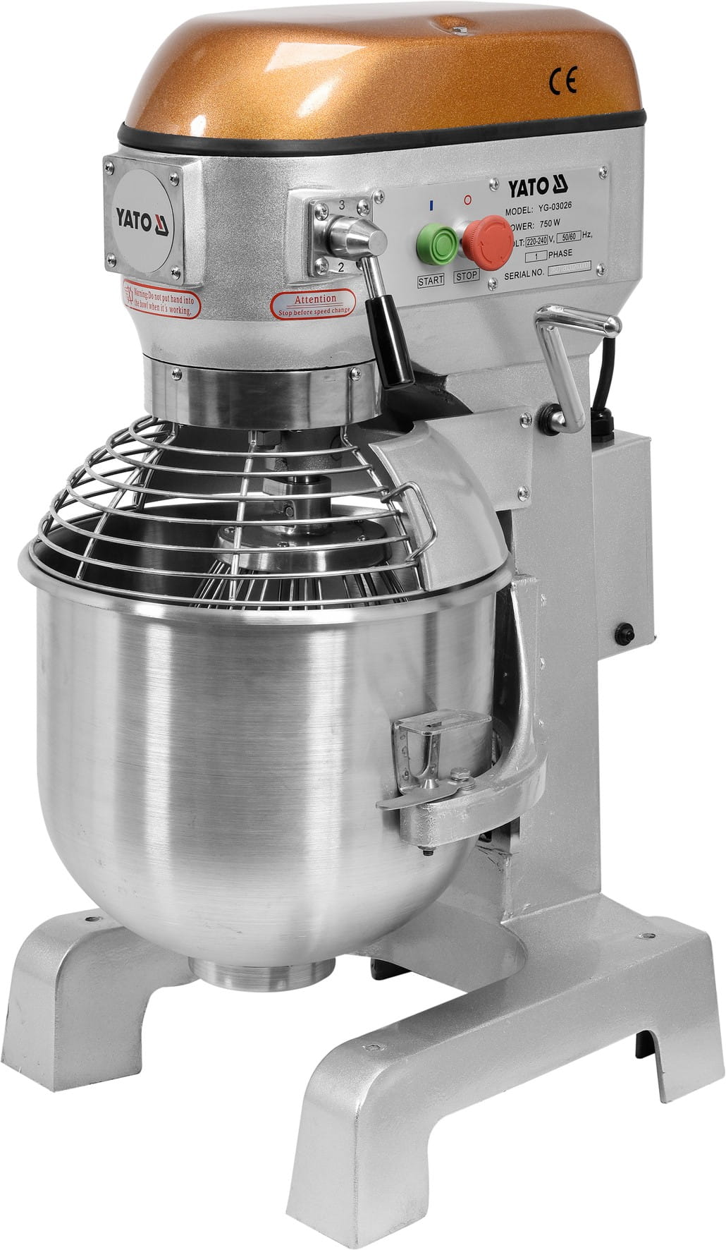 Mikser planetarny 25L 750W, 3 prędkości