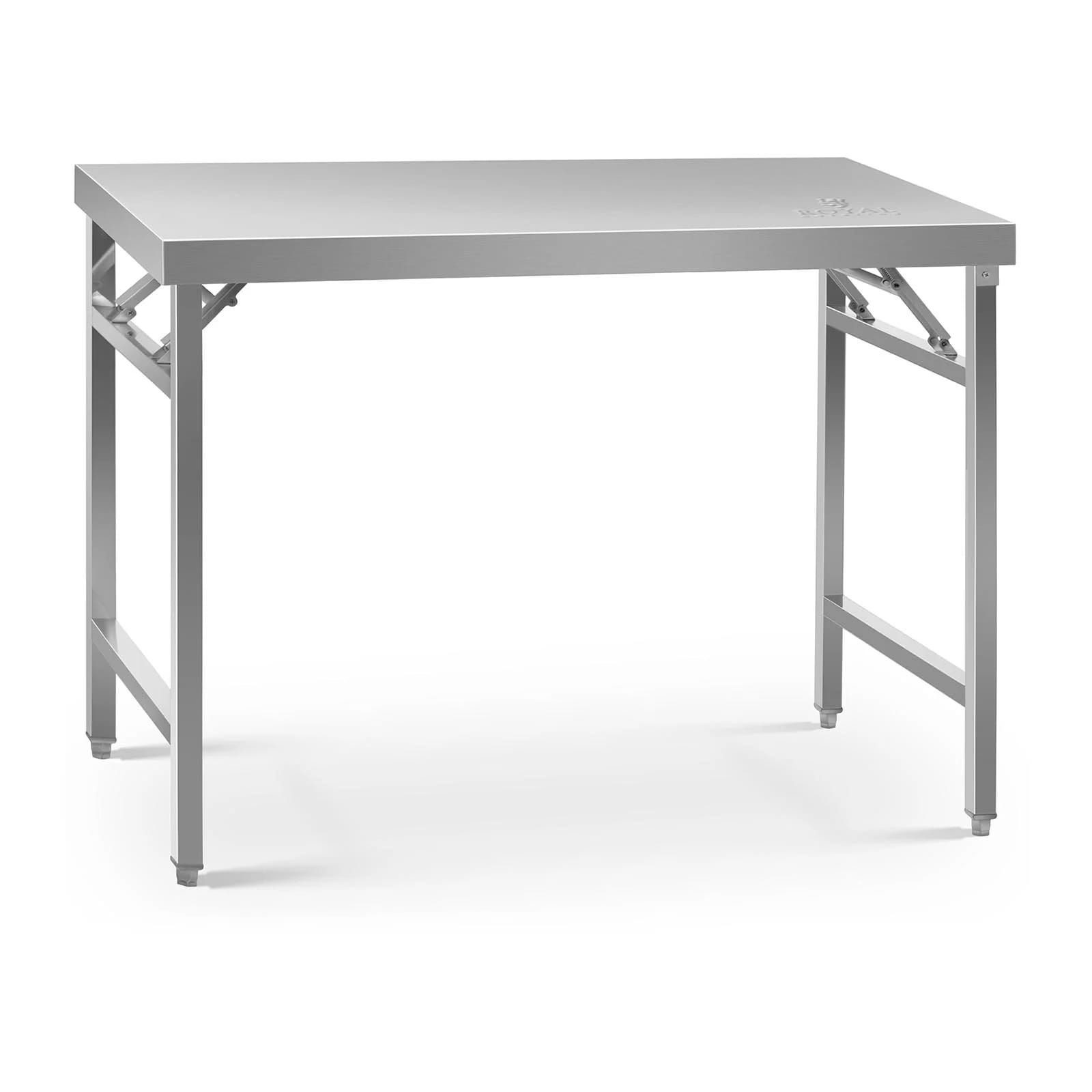 Rozkładany stół roboczy ze stali nierdzewnej 120x70cm | RCAT-120/70KE