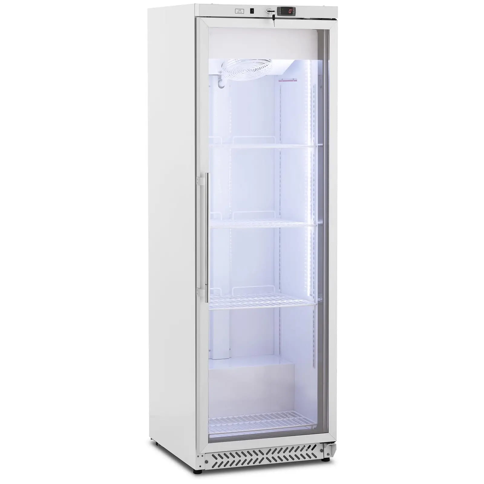 Szafa chłodnicza, lodówka przeszklona, 380L, 4 półki | RCLK-C380GB