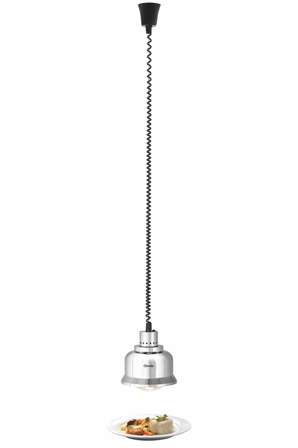 Lampa grzewcza na podczerwień sufitowa, srebrna