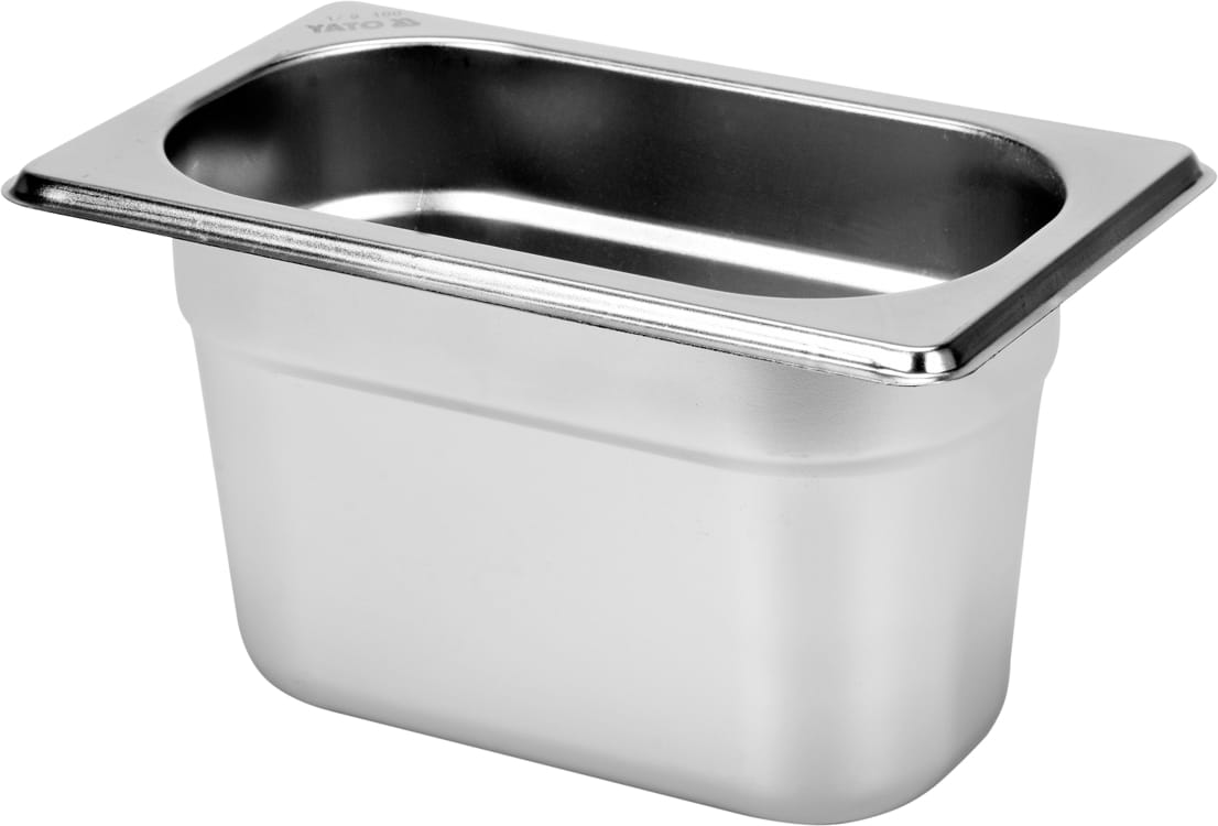 POJEMNIK GASTRONOMICZNY ZE STALI NIERDZEWNEJ GN 1/9 100MM 1L YATO | YG-00296