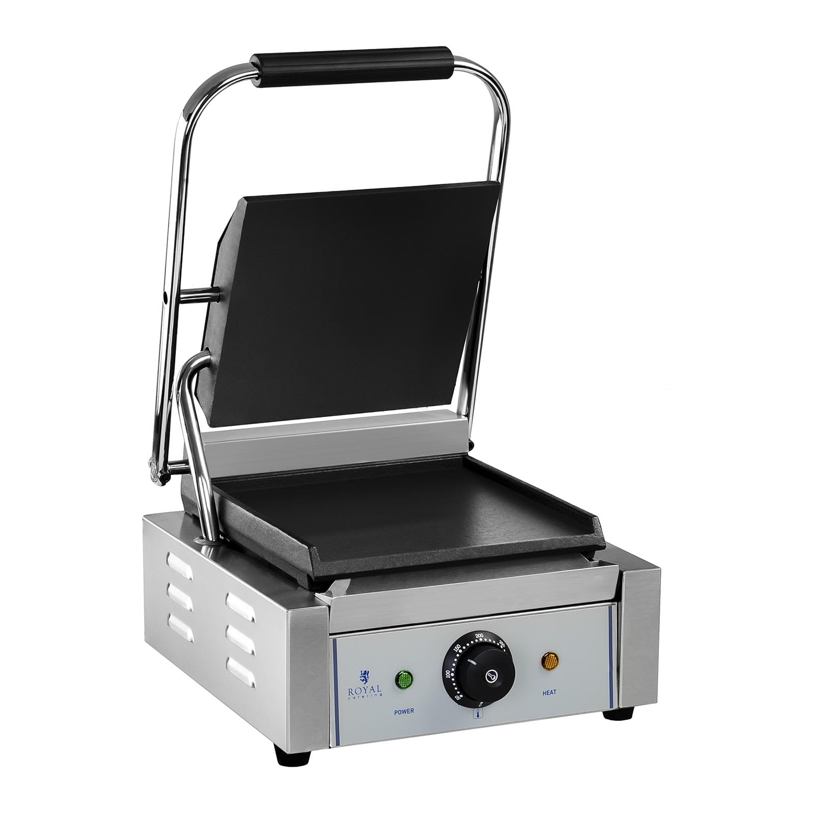 Grill kontaktowy pojedynczy, opiekacz do bułek gładki