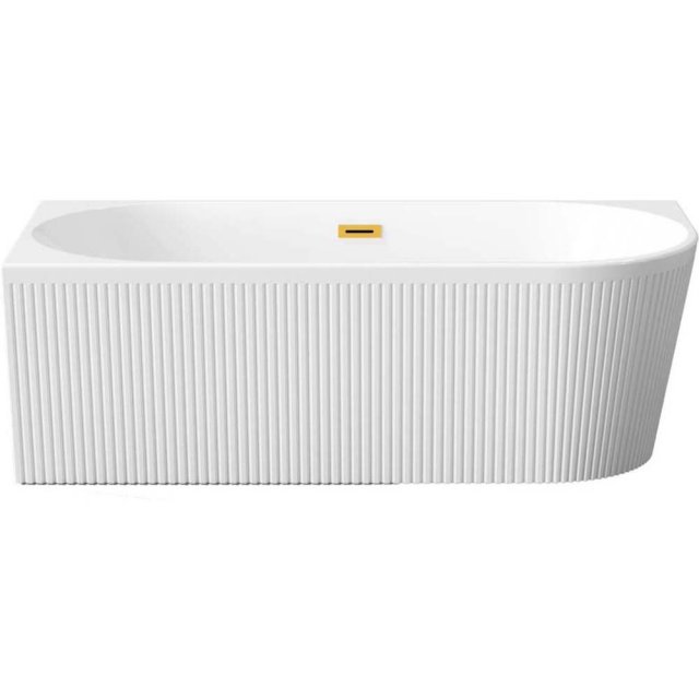 INVENA Wanna wolnostojąca przyścienna GLAMOUR lewa ryflowana 170x80 k