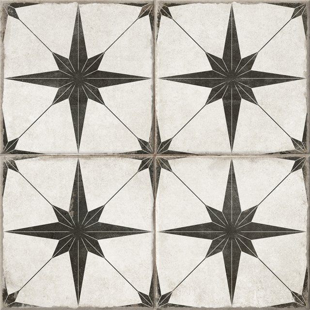 Gres szkliwiony VESARIO patchwork black mat 42x42 gat. I