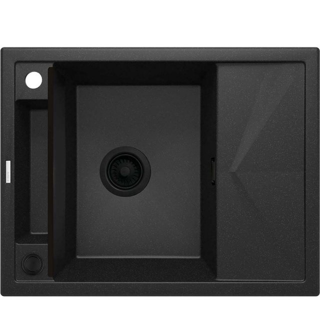 DEANTE Zlewozmywak granitowy MAGNETIC magnetyczny 1komorowy z ociekac