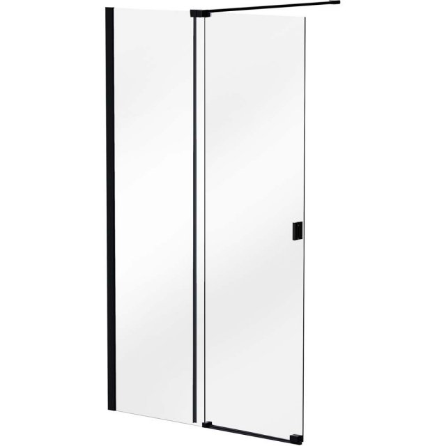 BESCO Kabina prysznicowa WALK-IN VAYO BLACK 130x200 czarna VYB-130-20