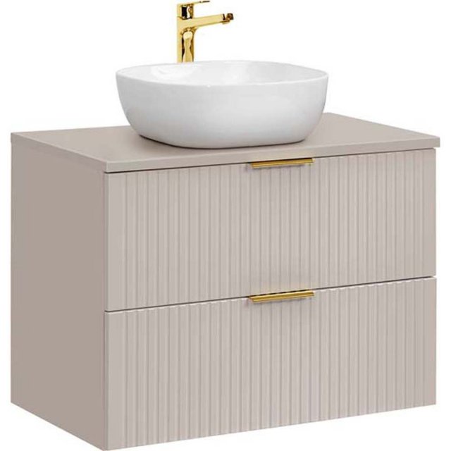 COMAD Zestaw mebli ADEL CASHMERE szafka z blatem 80 cm, umywalka SMIL