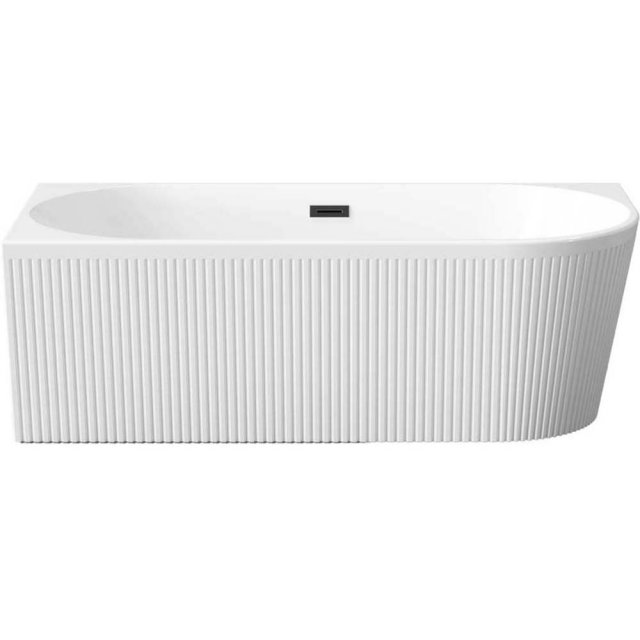 INVENA Wanna wolnostojąca przyścienna GLAMOUR lewa ryflowana 170x80 k