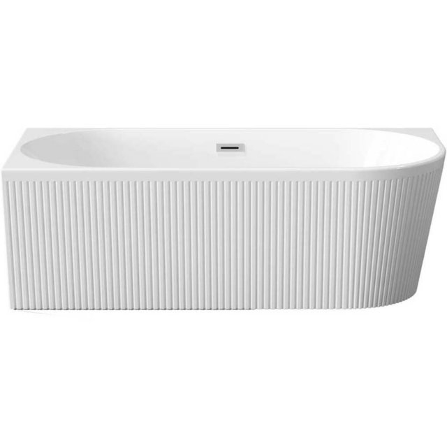 INVENA Wanna wolnostojąca przyścienna GLAMOUR lewa ryflowana 170x80 k