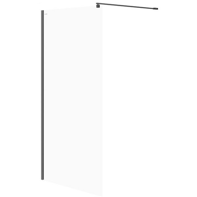 CERSANIT Kabina prysznicowa WALK-IN MILLE czarna 100x200 szkło transp