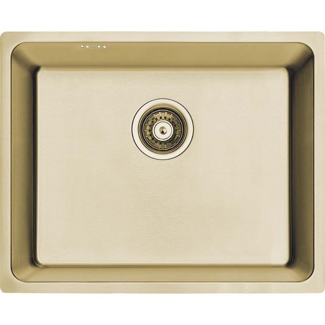 LAVEO Zlewozmywak stalowy ADEN 54x44 cm 1-komorowy złoty SLA_G10T