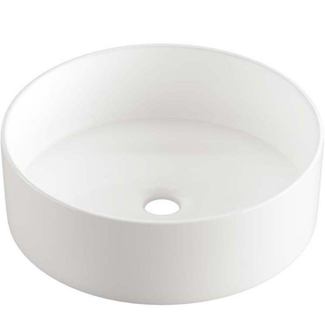 INVENA Umywalka nablatowa LIMNOS okrągła biała CE-59-001-W
