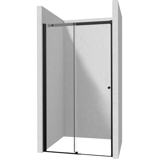 DEANTE Drzwi prysznicowe systemu KERRIA PLUS 110 cm przesuwne czarne