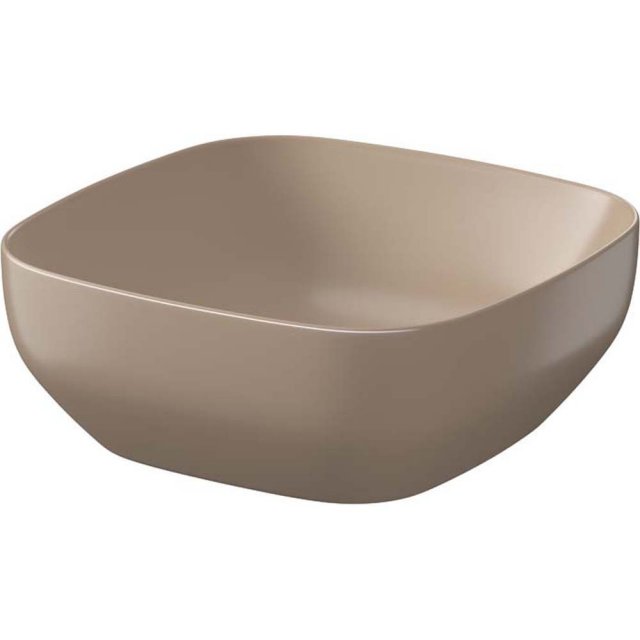 CERSANIT Umywalka nablatowa LARGA kwadratowa 38X38 brązowa K677-058