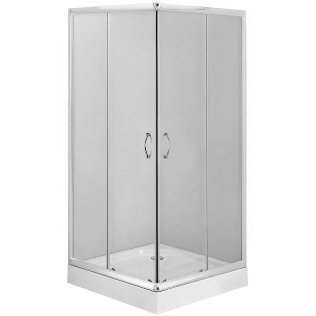 DEANTE Zestaw kabina prysznicowa kwadratowa chrom 90x90 cm z brodziki