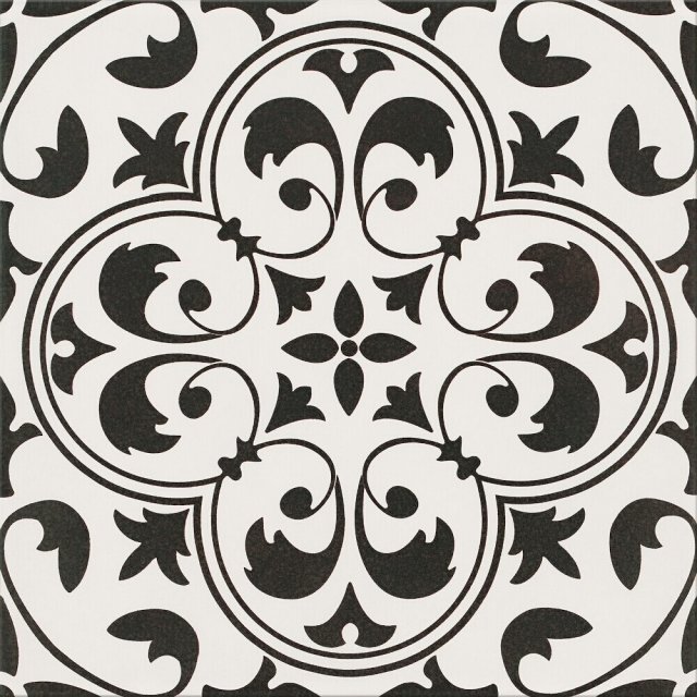 Gres szkliwiony PATCHWORK NAOMI white-black satin 29,8x29,8 gat. I