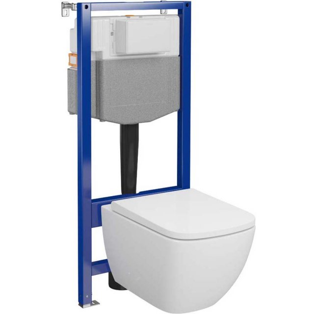 CERSANIT Zestaw podtynkowy AQUA 50 mechaniczny, miska ZEN PRO SQ, des