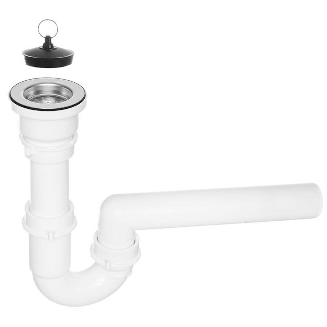 KUCHINOX Syfon 2" bez przelewu do zlewozmywaka 1-komorowego inox