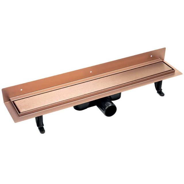 LAVEO Odpływ liniowy przyścienny BASSO 90 cm miedź COB_891D