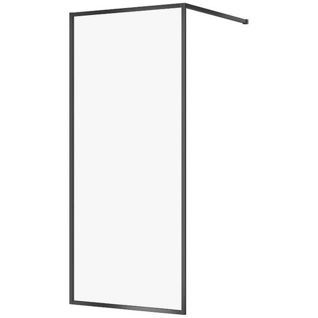 CERSANIT Kabina prysznicowa WALK-IN LARGA czarna 90x200 szkło transpa