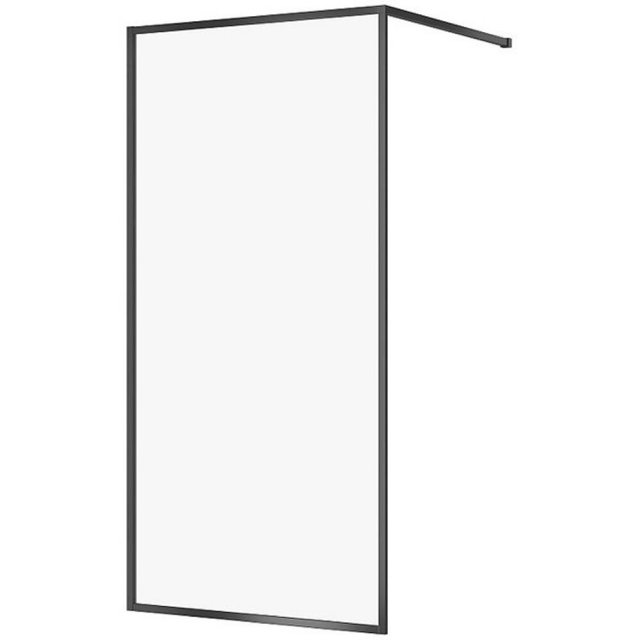 CERSANIT Kabina prysznicowa WALK-IN LARGA czarna 100x200 szkło transp
