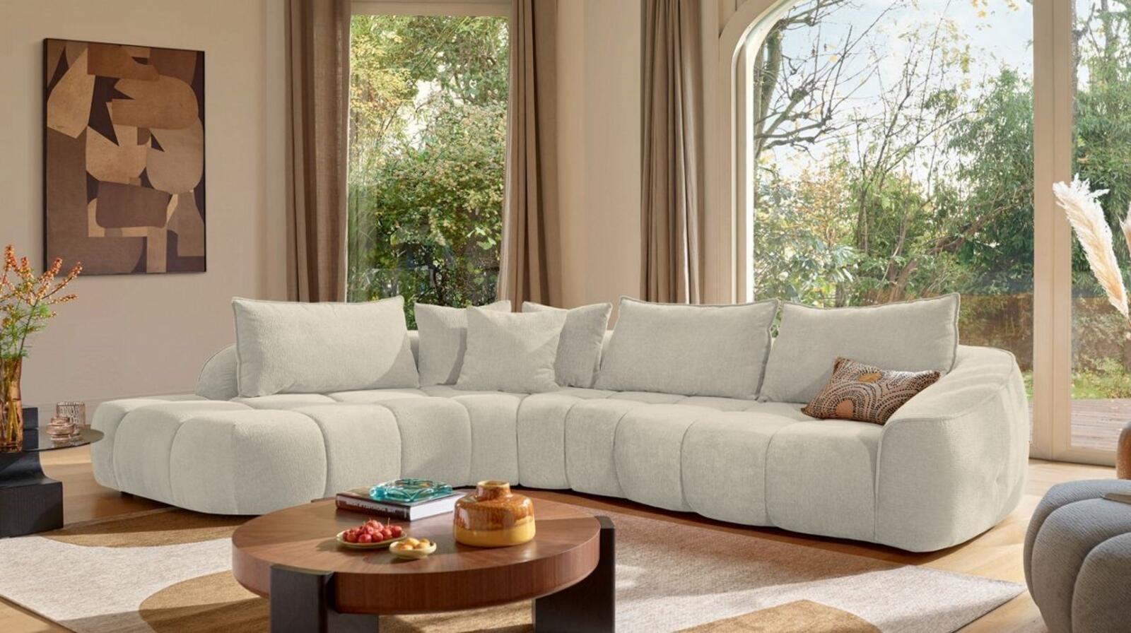 Zestaw narożny cristal Ondulate XL - Zestaw narożny cristal Ondulate XL - prawy narożnik