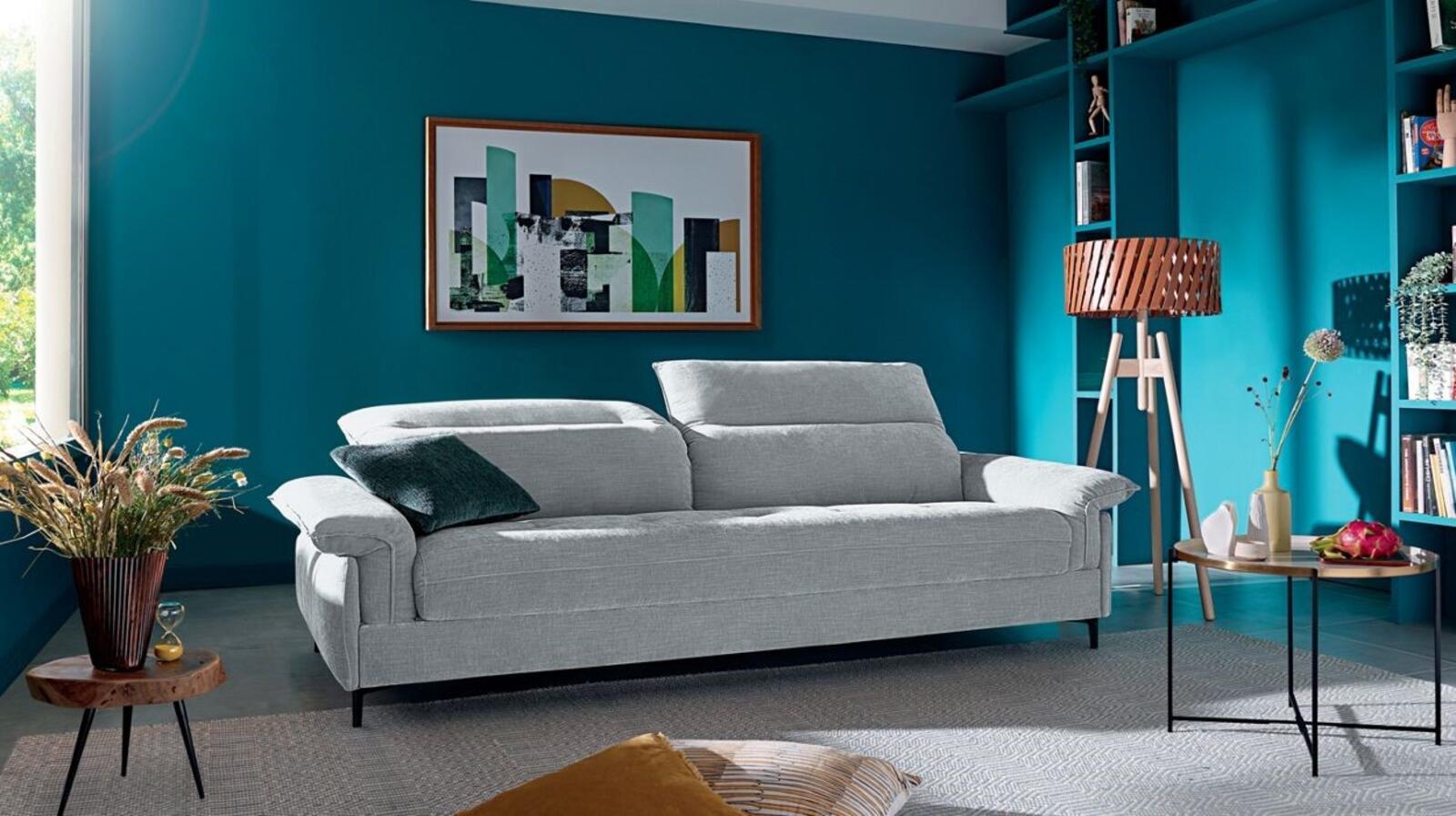 Tapicerowana sofa rozkładana szara Safran pojedyncza