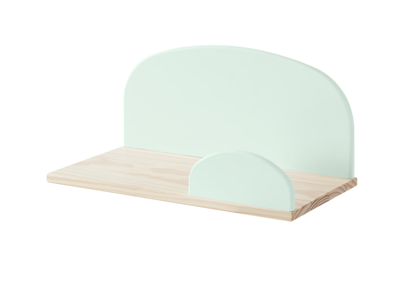 Dziecięca półka wisząca Kiddy zielona - Zielona półka Kiddy - 60x20x25 cm