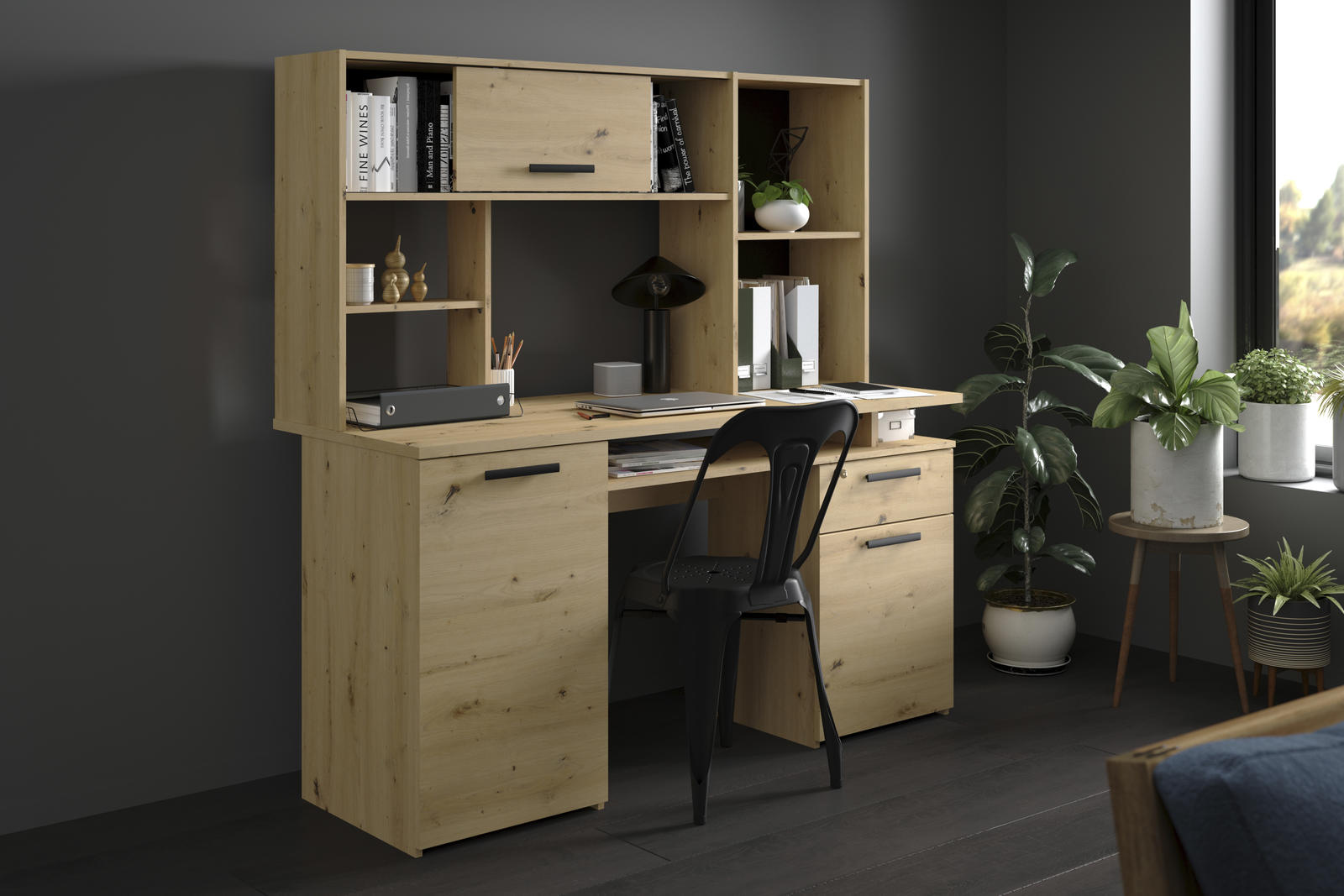 Biurko z nadstawką Minister artisan oak