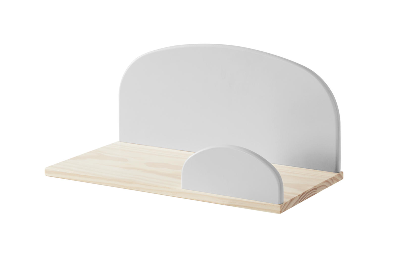 Dziecięca półka wisząca Kiddy szara - Szara półka Kiddy - 45x25x20 cm