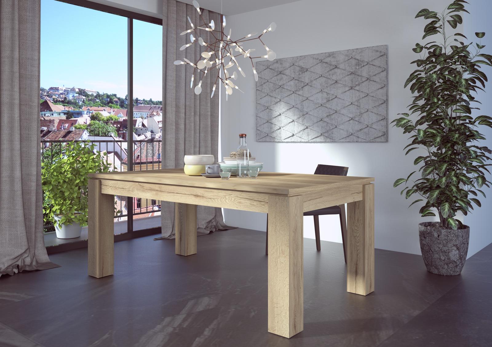 Designerski rozkładany stół jadalny Frame oak