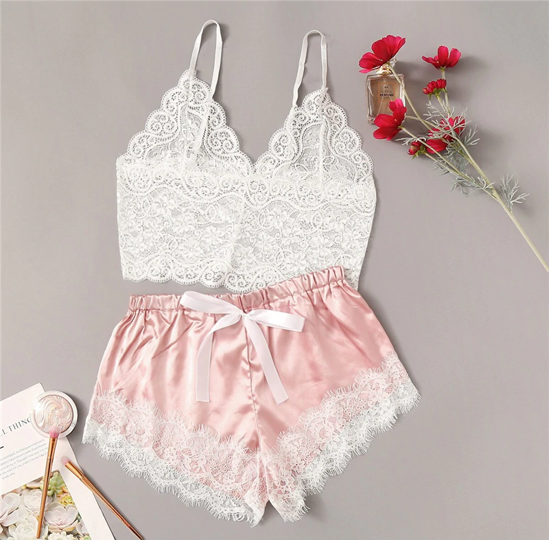 Piżama damska top + spodenki Y016