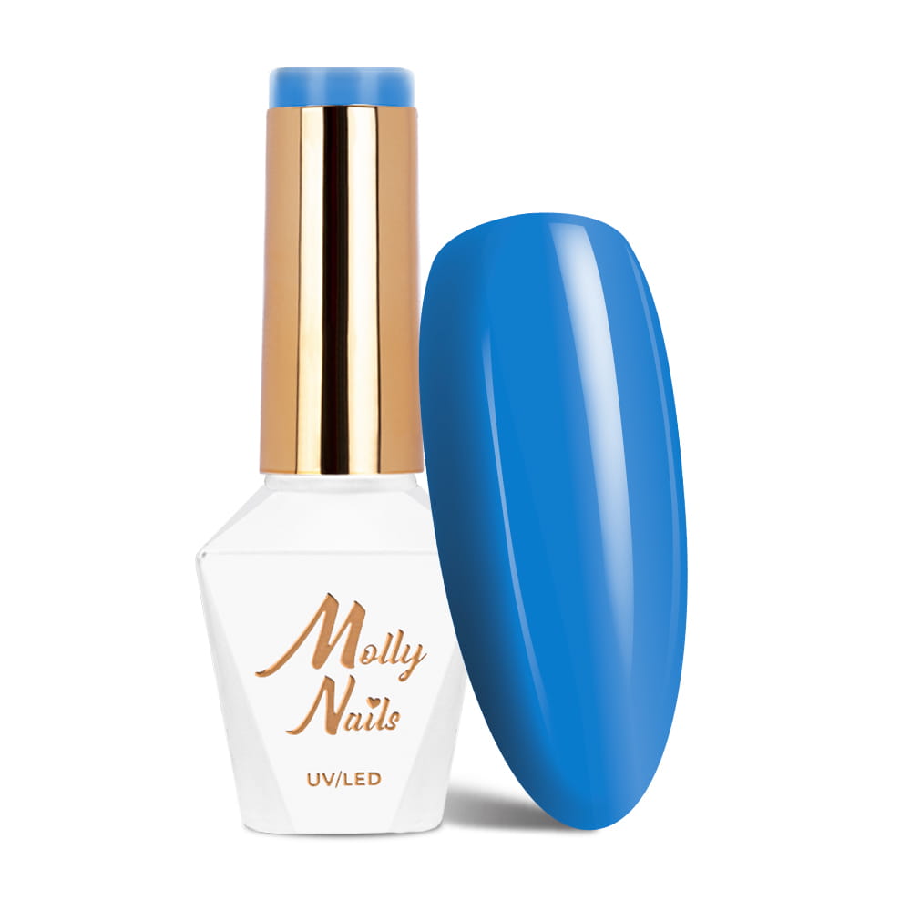 Lakier hybrydowy Molly Nails Cocktails & Drinks Blue Lagoon HEMA/Di-HEMA Free 8g Nr 13