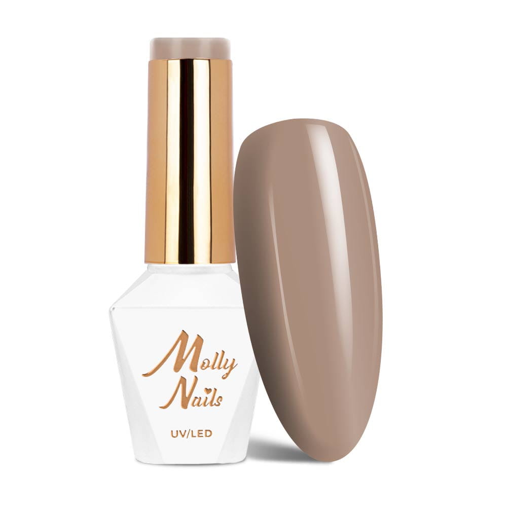 Lakier hybrydowy Molly Nails Choco Dreams Hazelnut HEMA/Di-HEMA Free 8g Nr 352