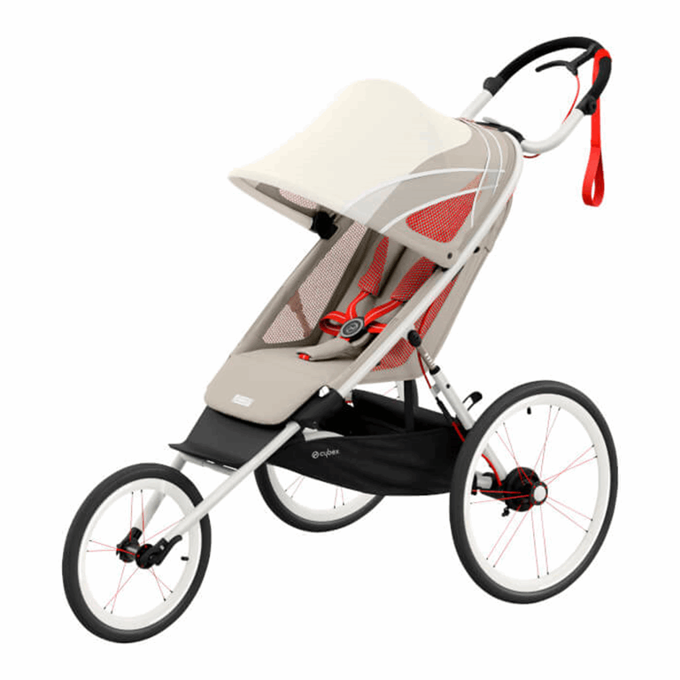 Cybex, Avi- wózek biegowy-Bleached Sand-Light Beige with Orange Details