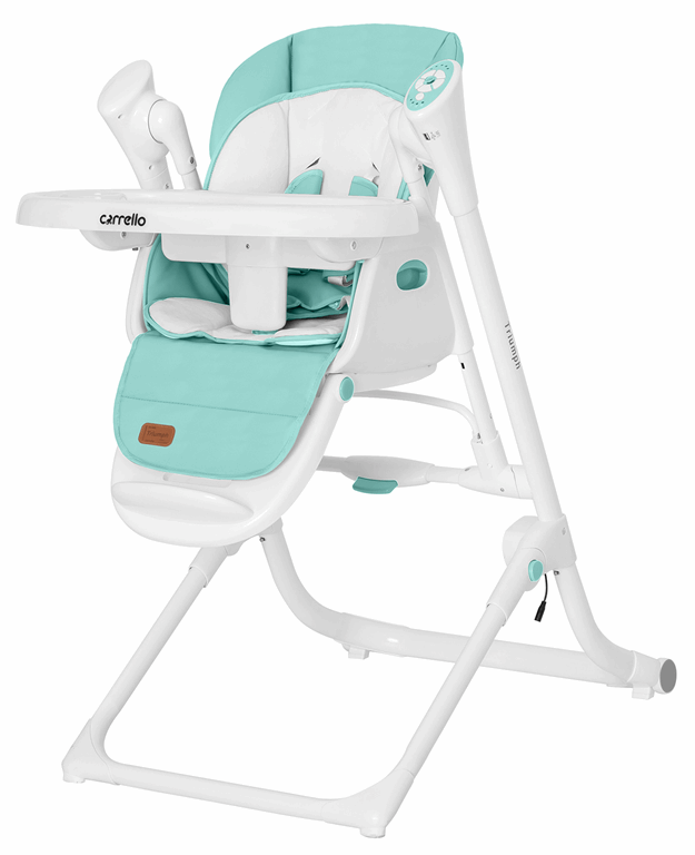 Carrello Triumph - krzesło do karmienia z opcją bujaczka i leżaczka-Mint Green