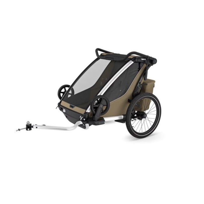 Thule Chariot Cross 2 double - przyczepka dla jednego lub dwójki dzieci-Faded Khaki