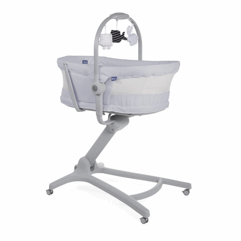 Chicco Baby Hug 4w1 Air - łóżeczko, leżaczek, fotelik i krzesełko w jednym -Stone
