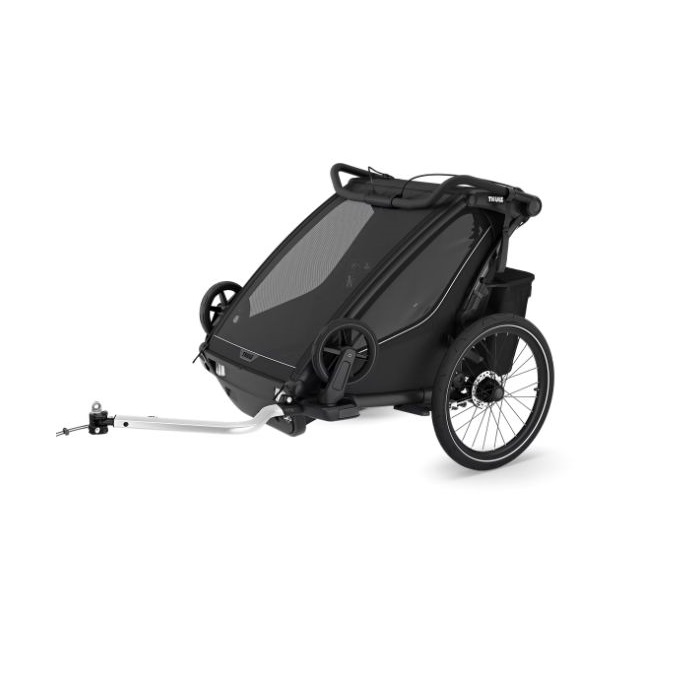 Thule Chariot Sport 2 double - przyczepka rowerowa dla jednego lub dwójki dzieci-Black