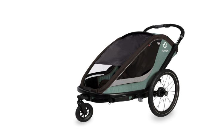 Hamax Cocoon-Podwójna przyczepka rowerowa-Green/Black
