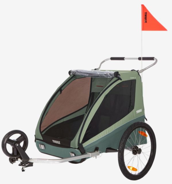 Thule Coaster XT 2-osobowa przyczepka rowerowa -Basil Green