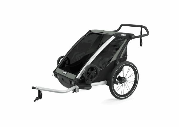 Thule Chariot Lite 2 - Przyczepka rowerowa dla jednego lub dwójki dzieci -Agave Black