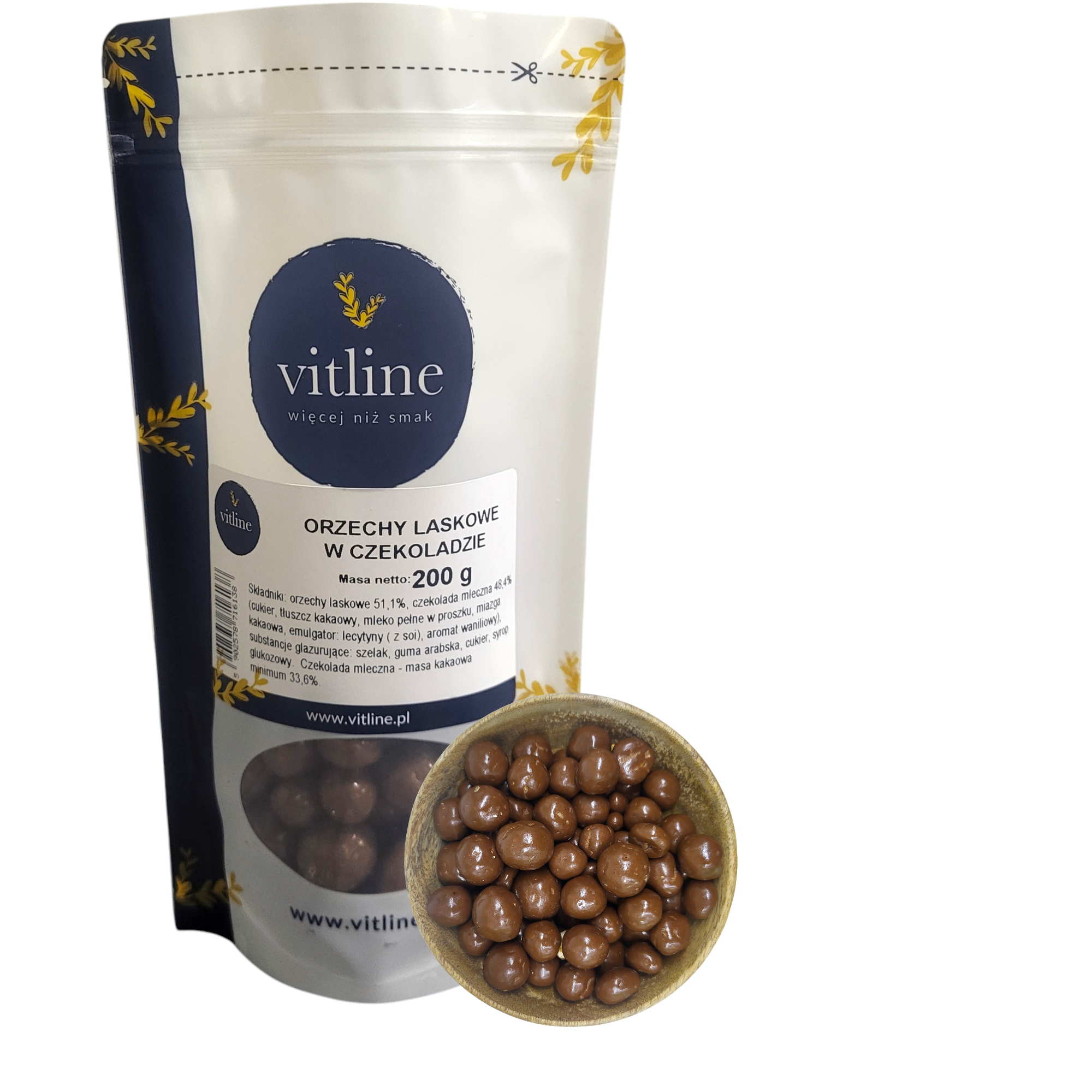 Orzechy laskowe w czekoladzie 200g VITLINE